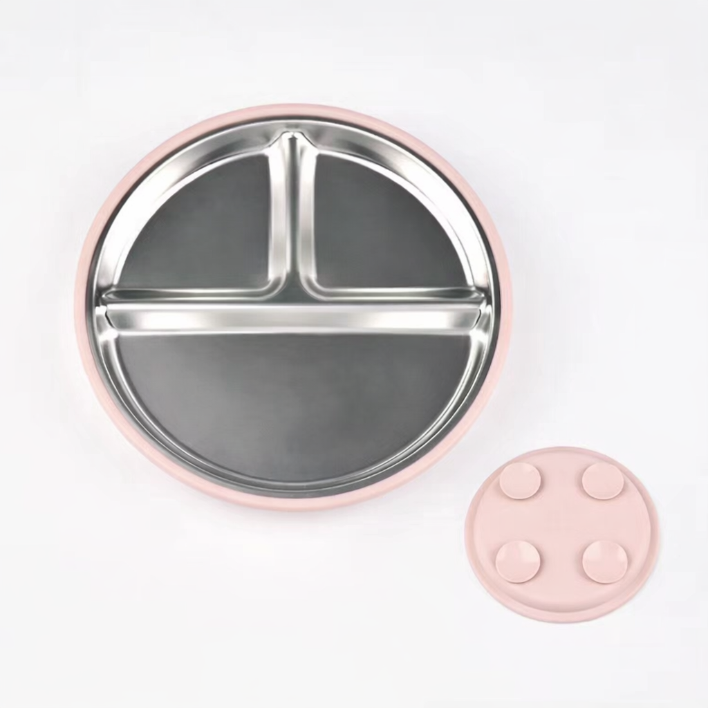 Tiny Babas toxin-free stainless steel plate for babies and toddlers