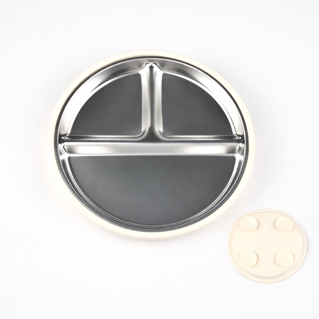 Tiny Babas toxin-free stainless steel plate for babies and toddlers