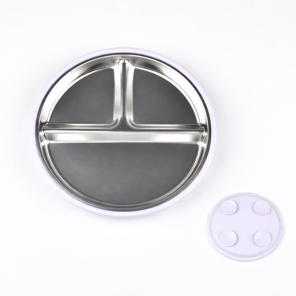 Tiny Babas toxin-free stainless steel plate for babies and toddlers