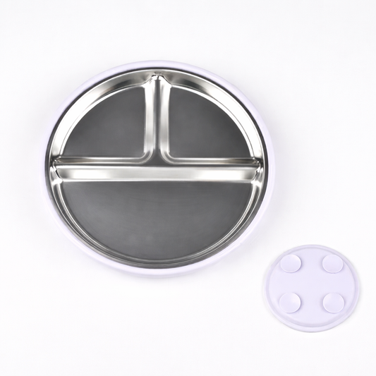 Tiny Babas toxin-free stainless steel plate for babies and toddlers