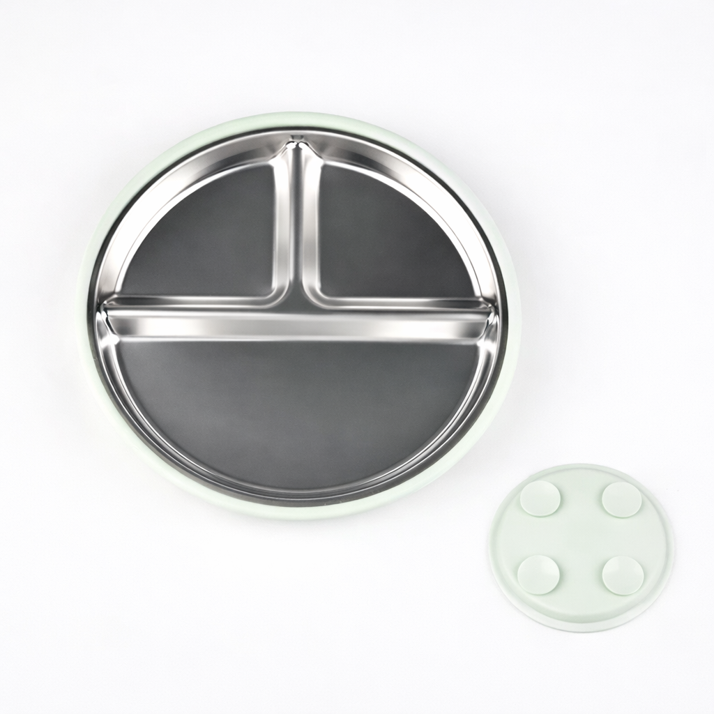 Tiny Babas toxin-free stainless steel plate for babies and toddlers