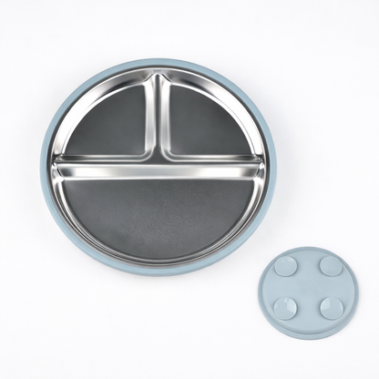 Tiny Babas toxin-free stainless steel plate for babies and toddlers