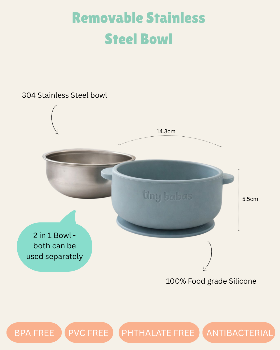 Stainless Steel Bowl with Lid